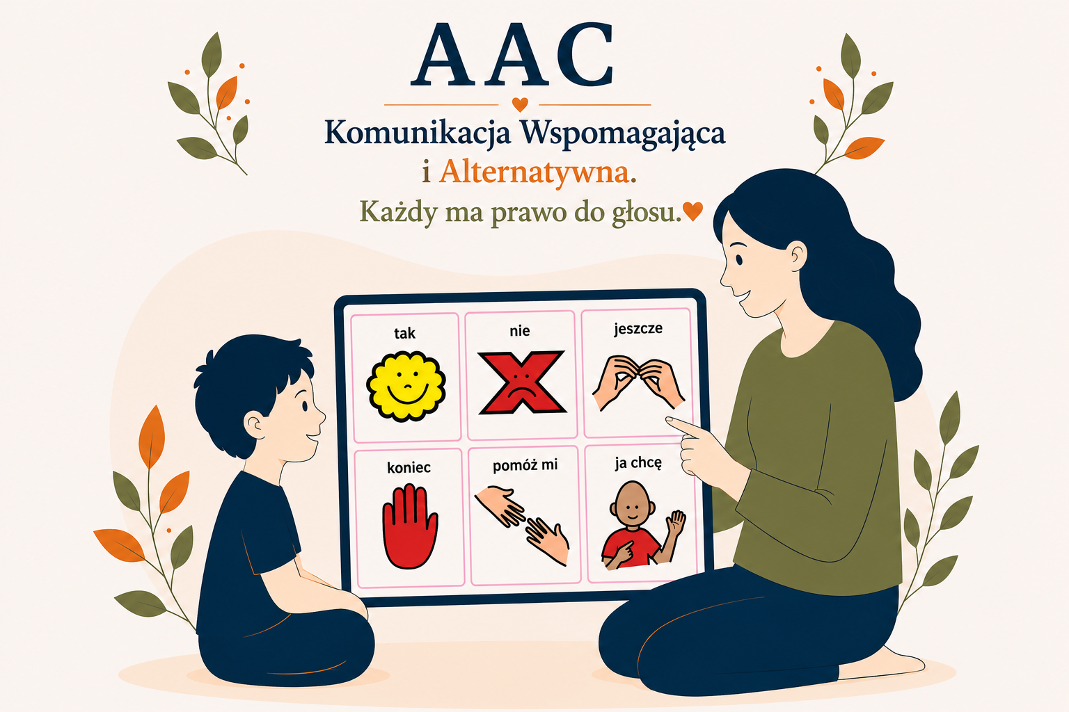 Dziecko korzystające z komunikacji AAC